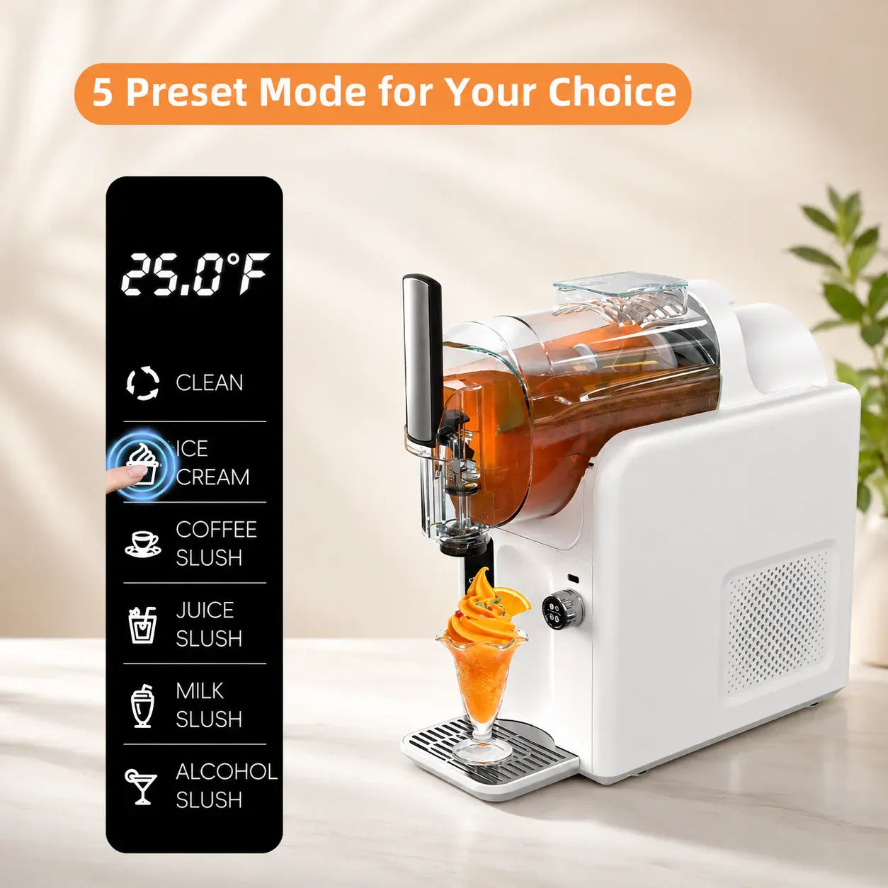 Dual Bowl Countertop Frozen Drink Slushy Maker Machine