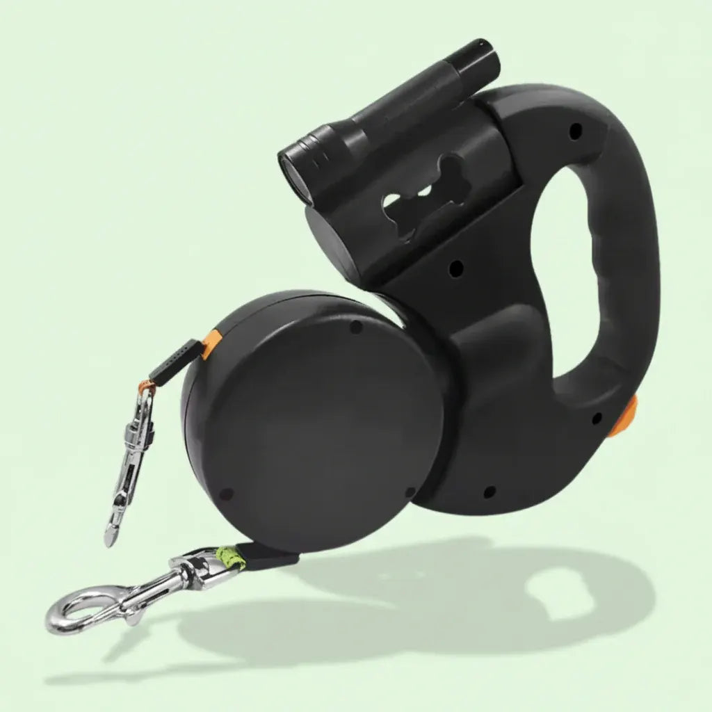 Dual-Dog Retractable Leash Tangle-Free Walking Lead