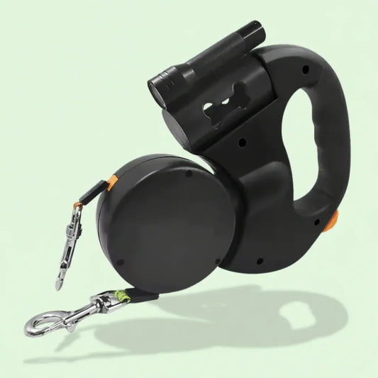 Dual-Dog Retractable Leash Tangle-Free Walking Lead