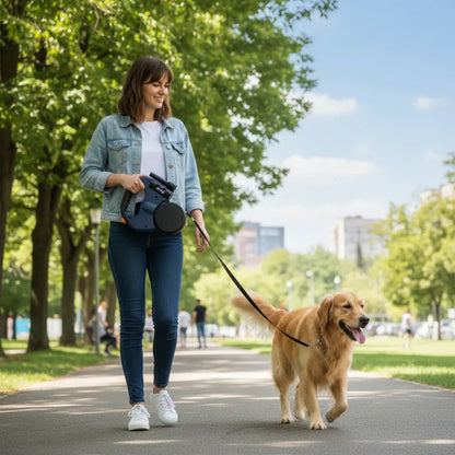 Dual-Dog Retractable Leash Tangle-Free Walking Lead