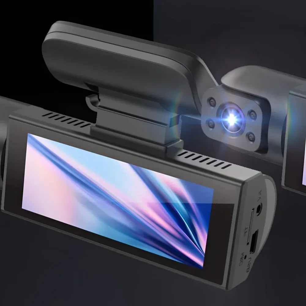 Dual Lens 1080P Dash Camera with Parking Monitor Recorder