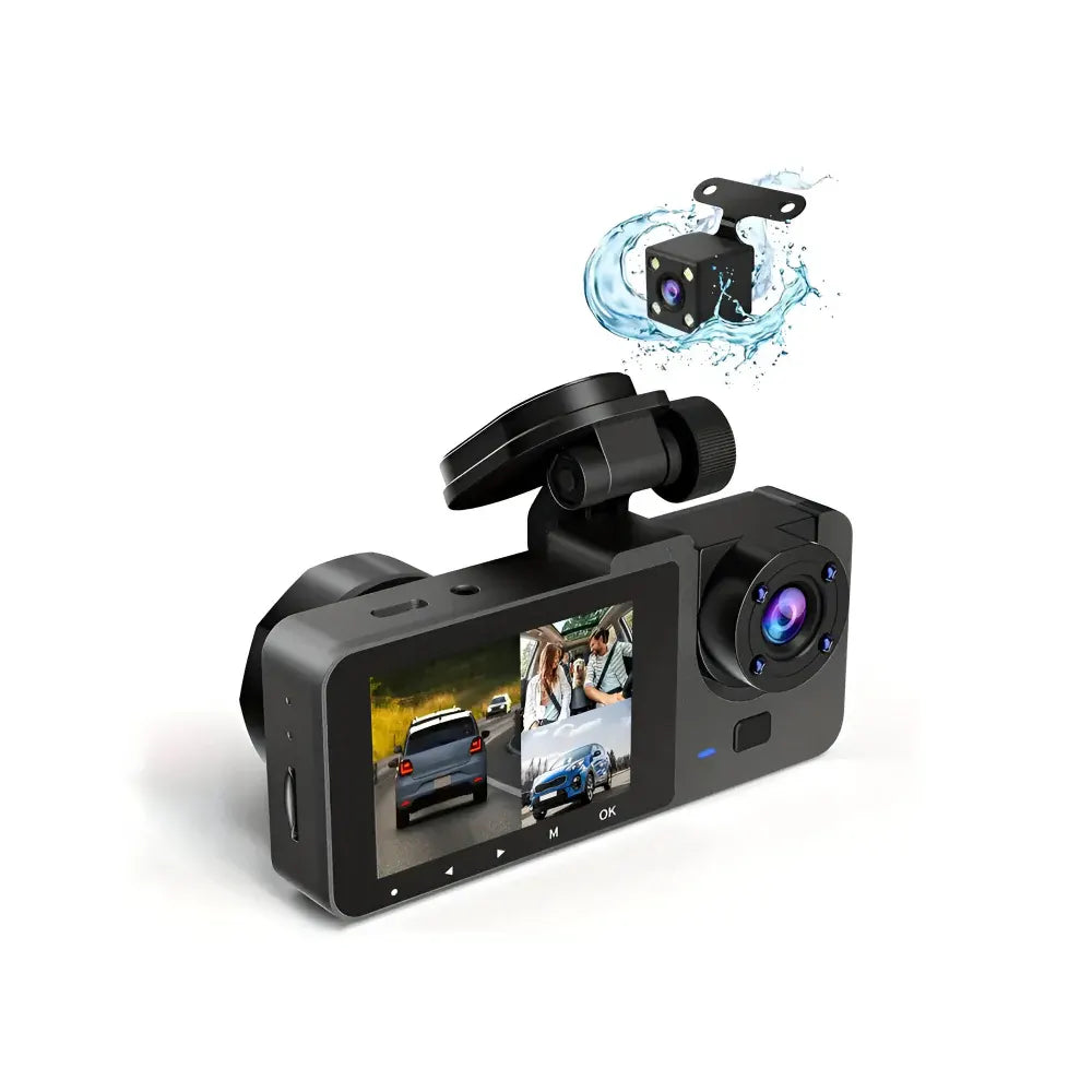 Dual Lens 1080P Dash Camera with Parking Monitor Recorder