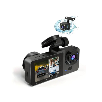 Dual Lens 1080P Dash Camera with Parking Monitor Recorder