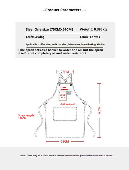Durable Canvas Chef Apron | Unisex Kitchen Workwear