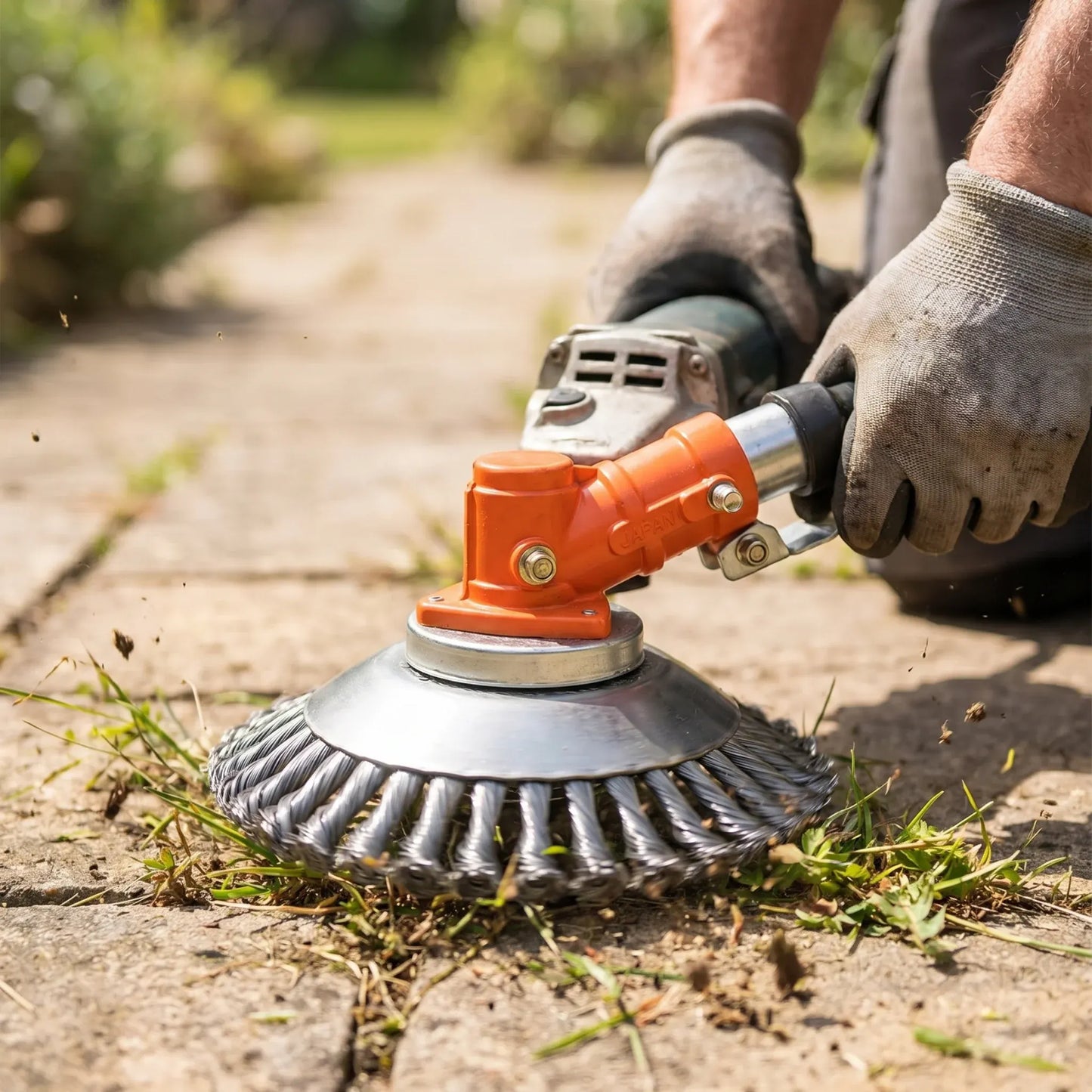 Durable Carbon Steel Weed Removal Attachment for Trimmers