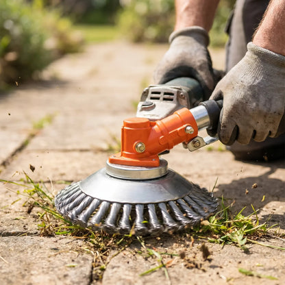 Durable Carbon Steel Weed Removal Attachment for Trimmers