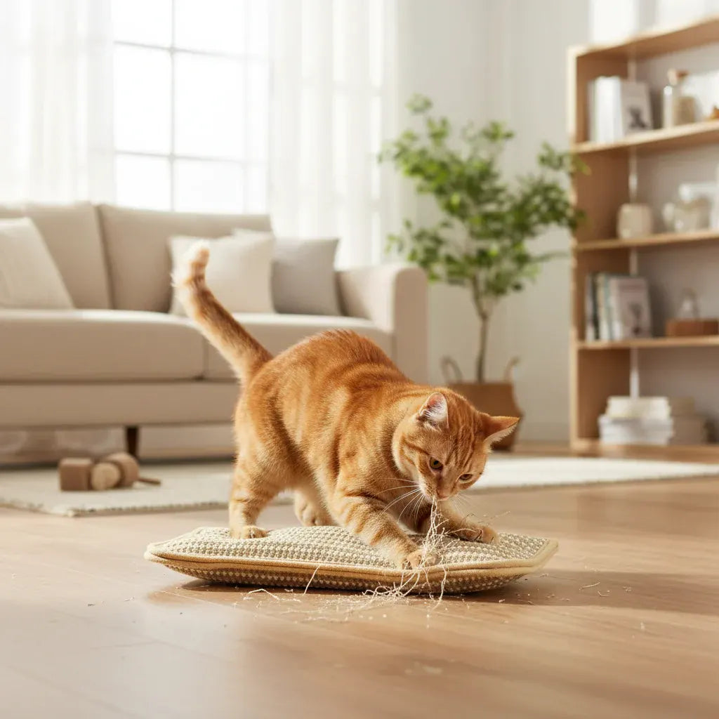 Durable Cat Scratcher Pillow with Soft Sturdy Surface