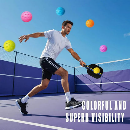 Durable High-Visibility Outdoor Pickleball Set of 6