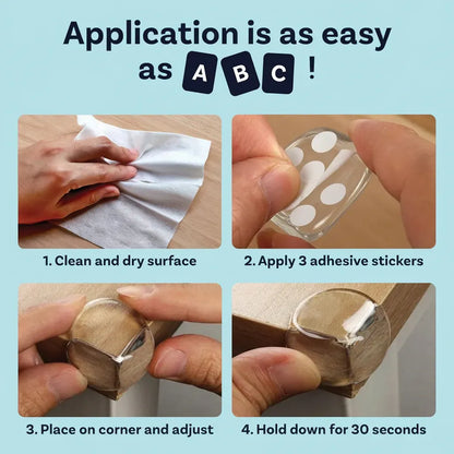 Durable PVC Clear Corner Guards with Strong Adhesive for Baby Safety