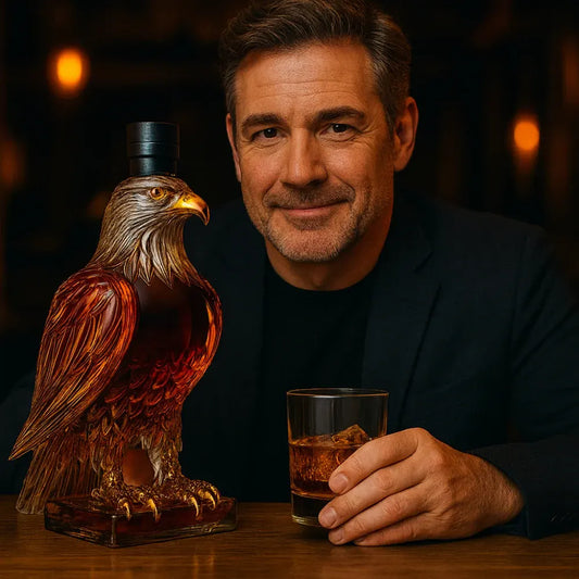 Eagle Design Glass Whiskey Decanter for Decorative Bar Display