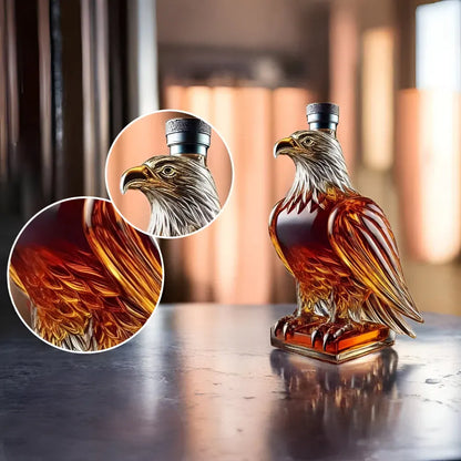 Eagle Design Glass Whiskey Decanter for Decorative Bar Display