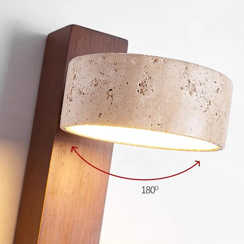 Éclat Wall Sconce | French Wabi-Sabi Bedside Light with Pull Chain Switch