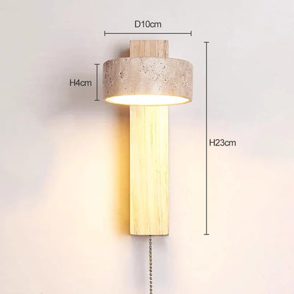 Éclat Wall Sconce | French Wabi-Sabi Bedside Light with Pull Chain Switch