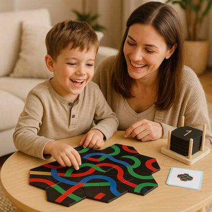 Educational Logic Path Puzzle Board Game for Kids