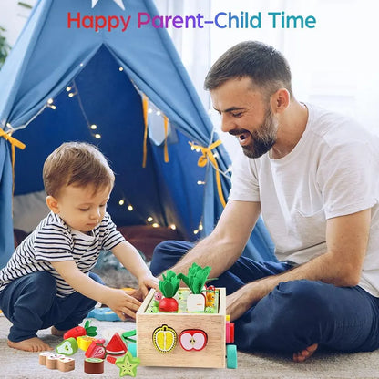Educational Wooden Farm Playset for Montessori Learning