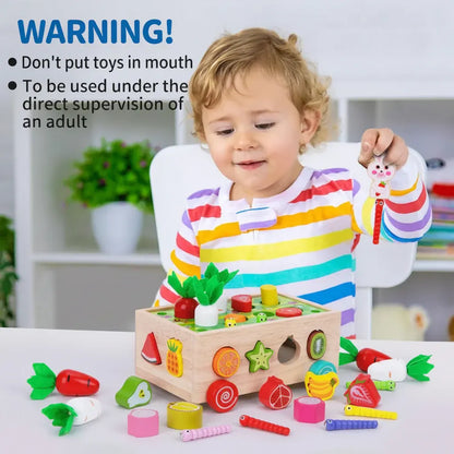 Educational Wooden Farm Playset for Montessori Learning