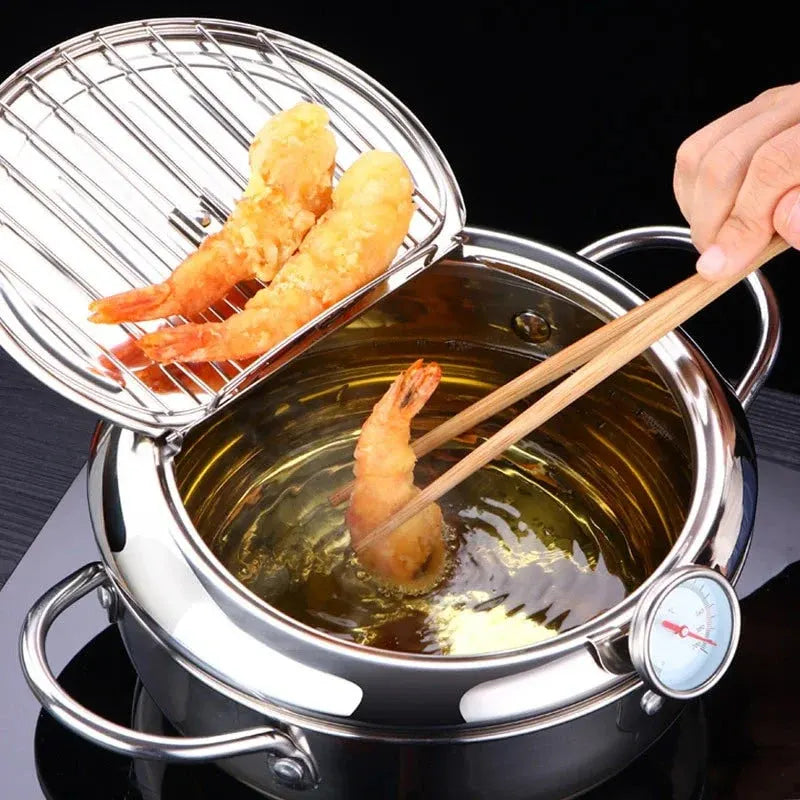 Electric Deep Fryer with Adjustable Temperature Control for Kitchen Cooking