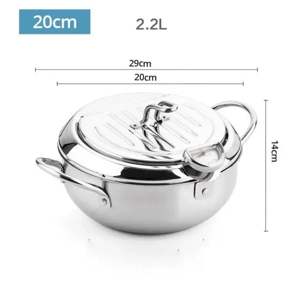 Electric Deep Fryer with Adjustable Temperature Control for Kitchen Cooking