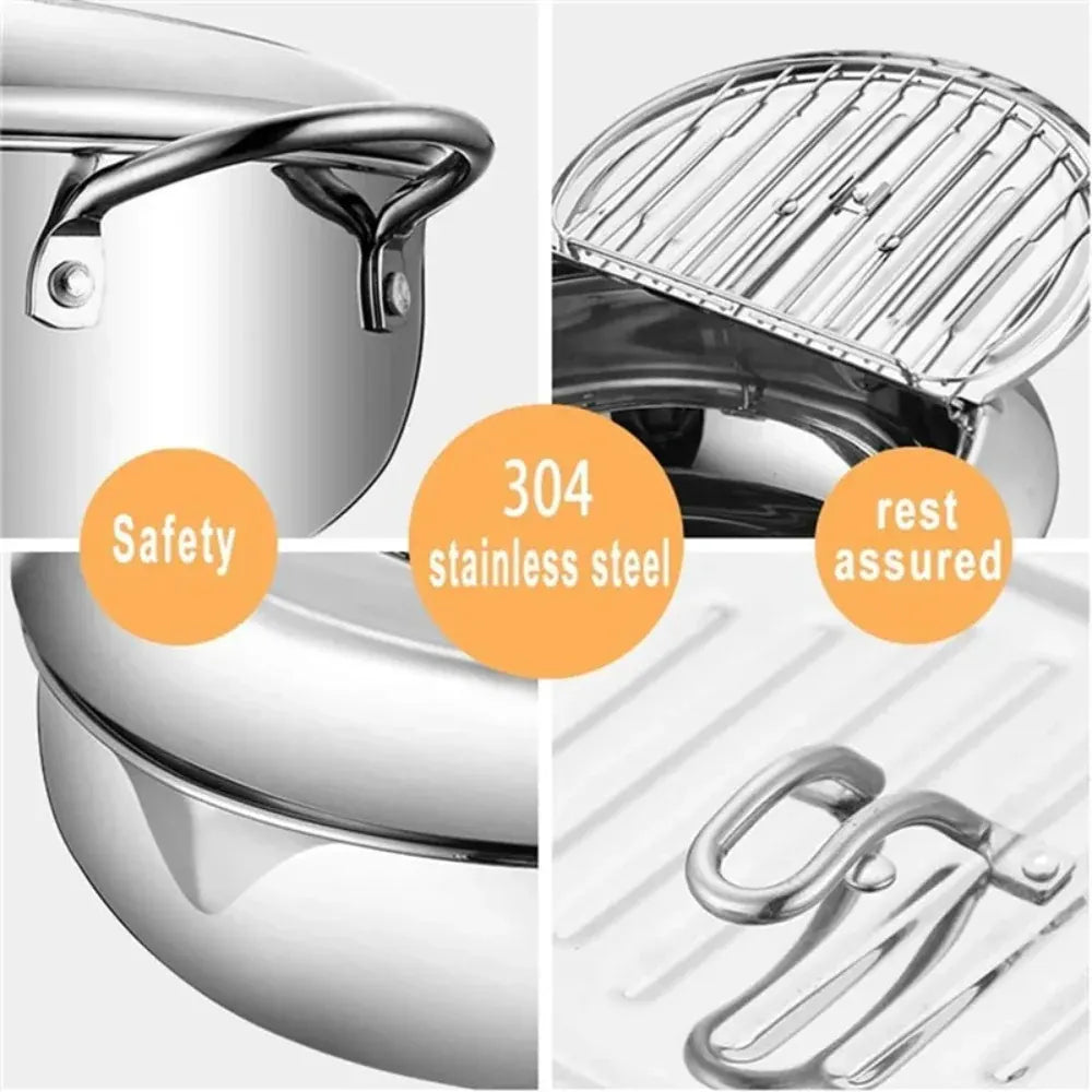Electric Deep Fryer with Adjustable Temperature Control for Kitchen Cooking