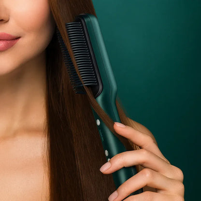 Electric Heated Hair Straightening Brush Comb Styler