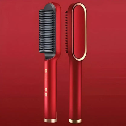 Electric Heated Hair Straightening Brush Comb Styler