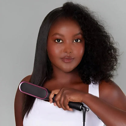 Electric Heated Hair Straightening Brush Comb Styler