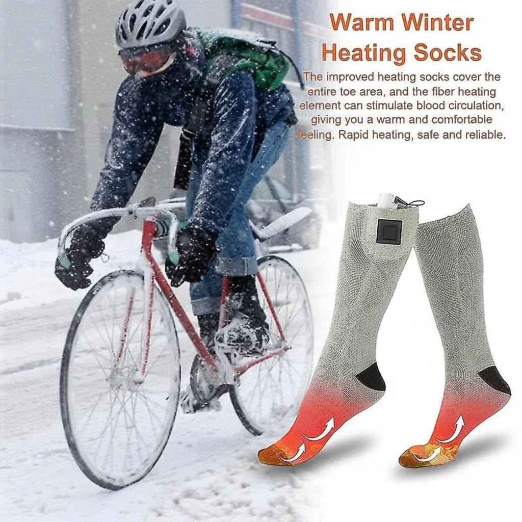 Electric Heated Thermal Socks for Winter Outdoor Foot Warmth