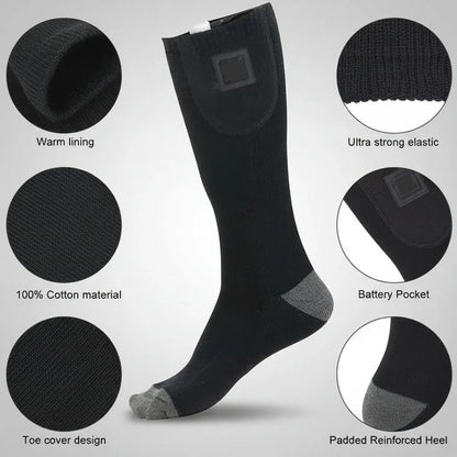 Electric Heated Thermal Socks for Winter Outdoor Foot Warmth