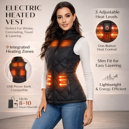 Electric Heated Vest for Women - Outdoor Winter Warmth