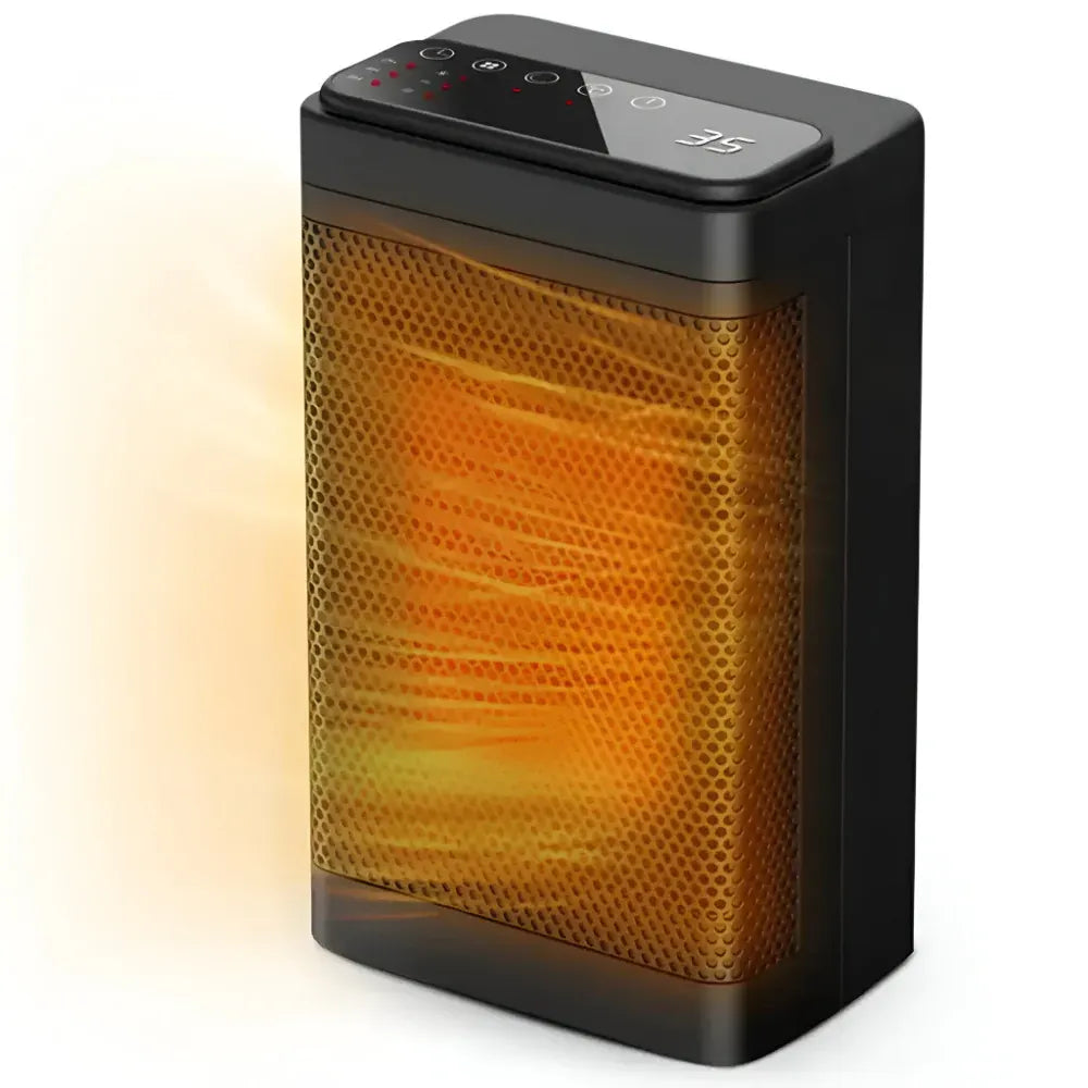 Electric Indoor Space Heater with Thermostat and Oscillating Timer