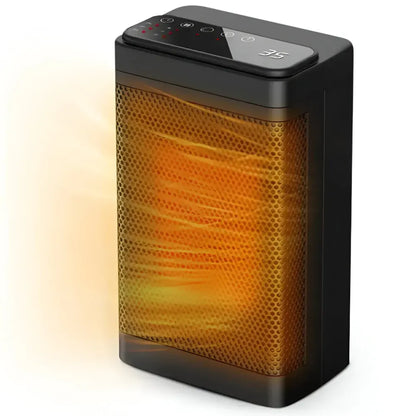 Electric Indoor Space Heater with Thermostat and Oscillating Timer