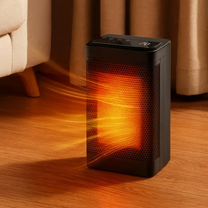 Electric Indoor Space Heater with Thermostat and Oscillating Timer