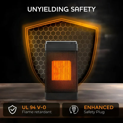 Electric Indoor Space Heater with Thermostat and Oscillating Timer