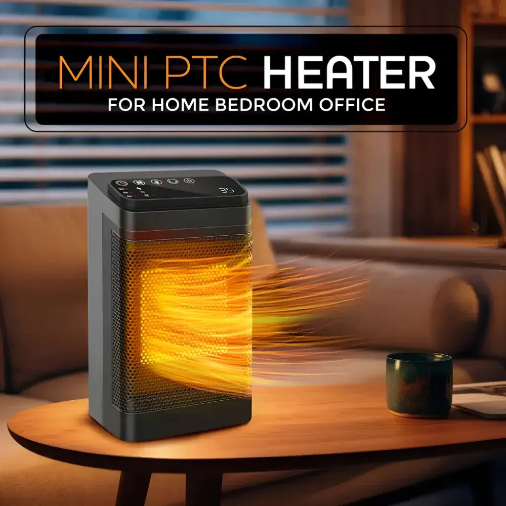 Electric Indoor Space Heater with Thermostat and Oscillating Timer