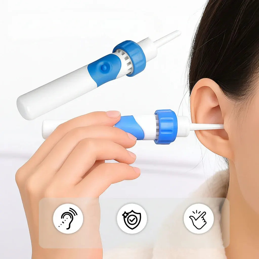 Electric Silicone Ear Wax Suction Remover with Gentle Soft Tip