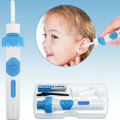 Electric Silicone Ear Wax Suction Remover with Gentle Soft Tip