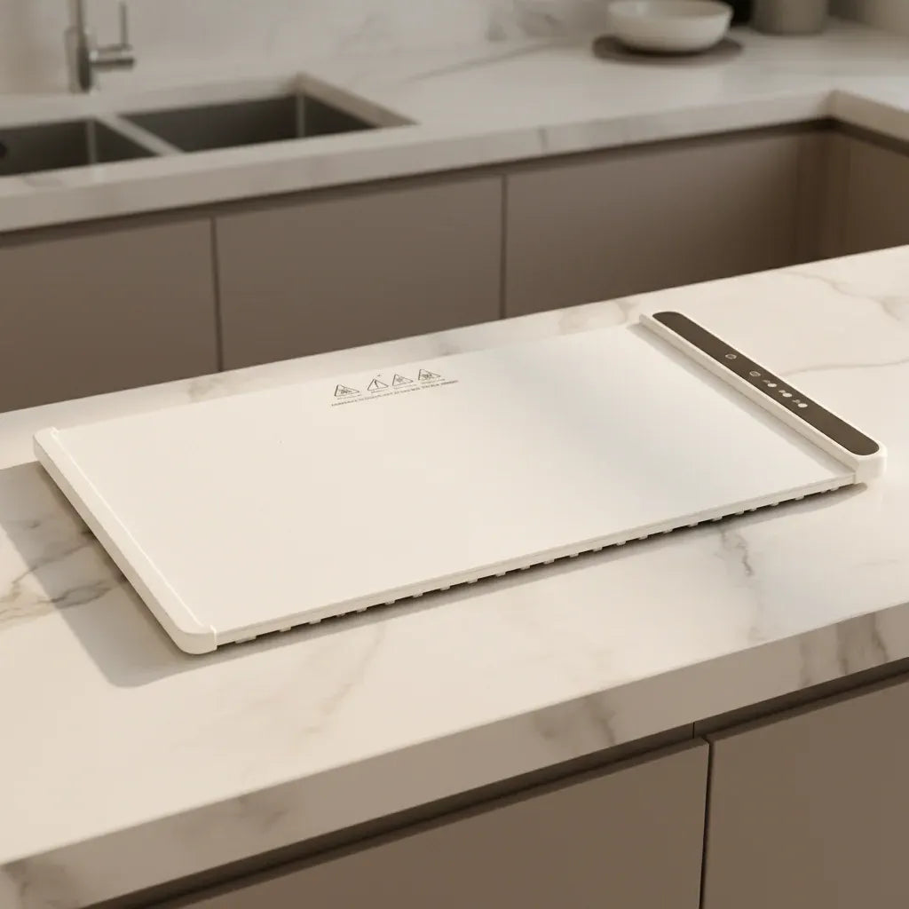 Electric Tabletop Food Warming Mat with Heat-Resistant Serving Surface