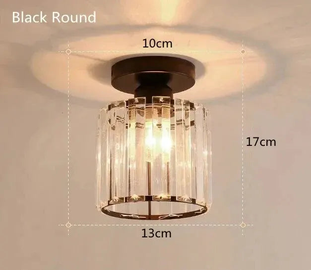 Elegant Crystal Ceiling Lamp for Hallways & Aisles