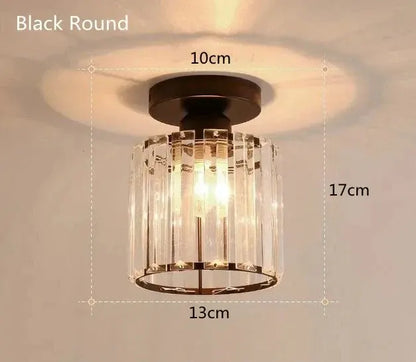 Elegant Crystal Ceiling Lamp for Hallways & Aisles
