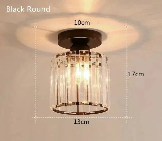 Elegant Crystal Ceiling Lamp for Hallways & Aisles
