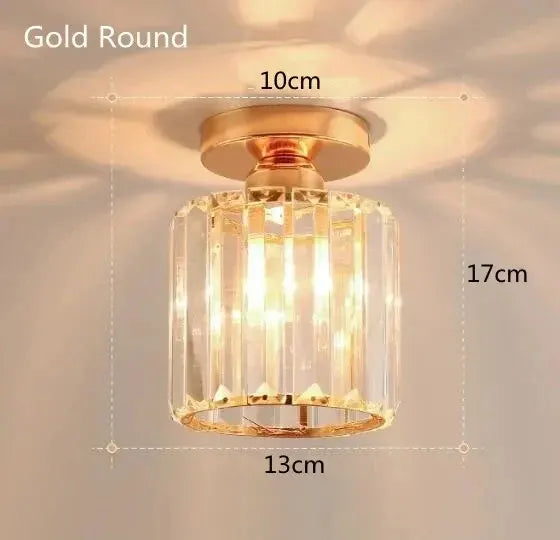 Elegant Crystal Ceiling Lamp for Hallways & Aisles