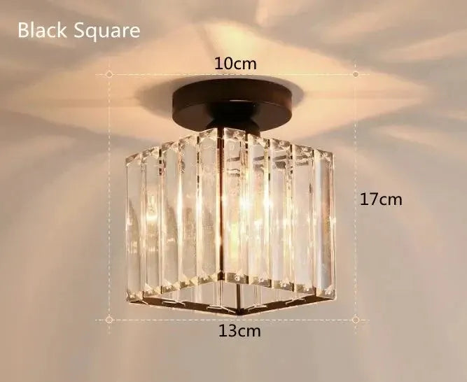 Elegant Crystal Ceiling Lamp for Hallways & Aisles