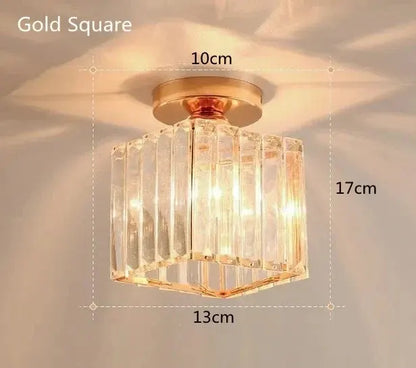 Elegant Crystal Ceiling Lamp for Hallways & Aisles