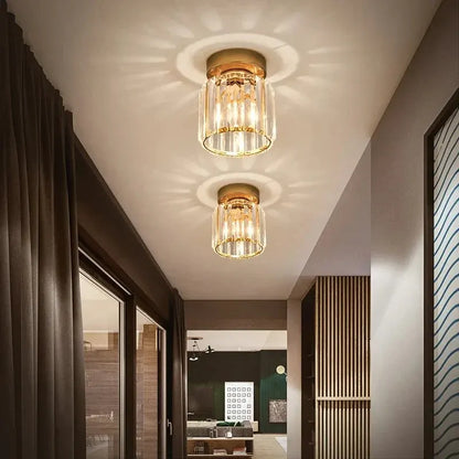 Elegant Crystal Ceiling Lamp for Hallways & Aisles