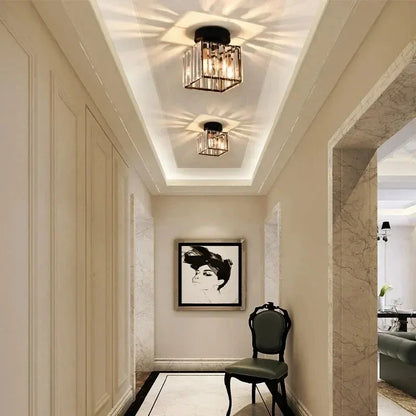 Elegant Crystal Ceiling Lamp for Hallways & Aisles