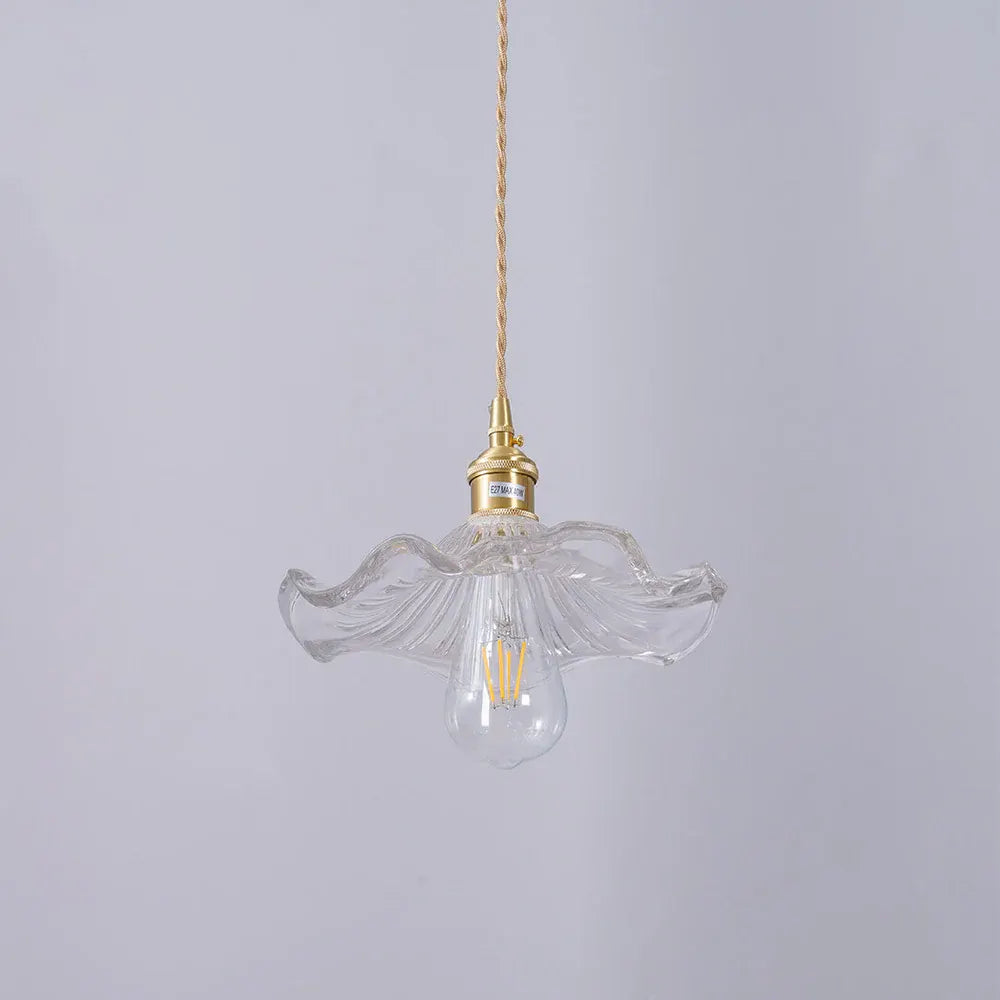 Elegant Flower Glass LED Pendant Light for Stylish Room Illumination