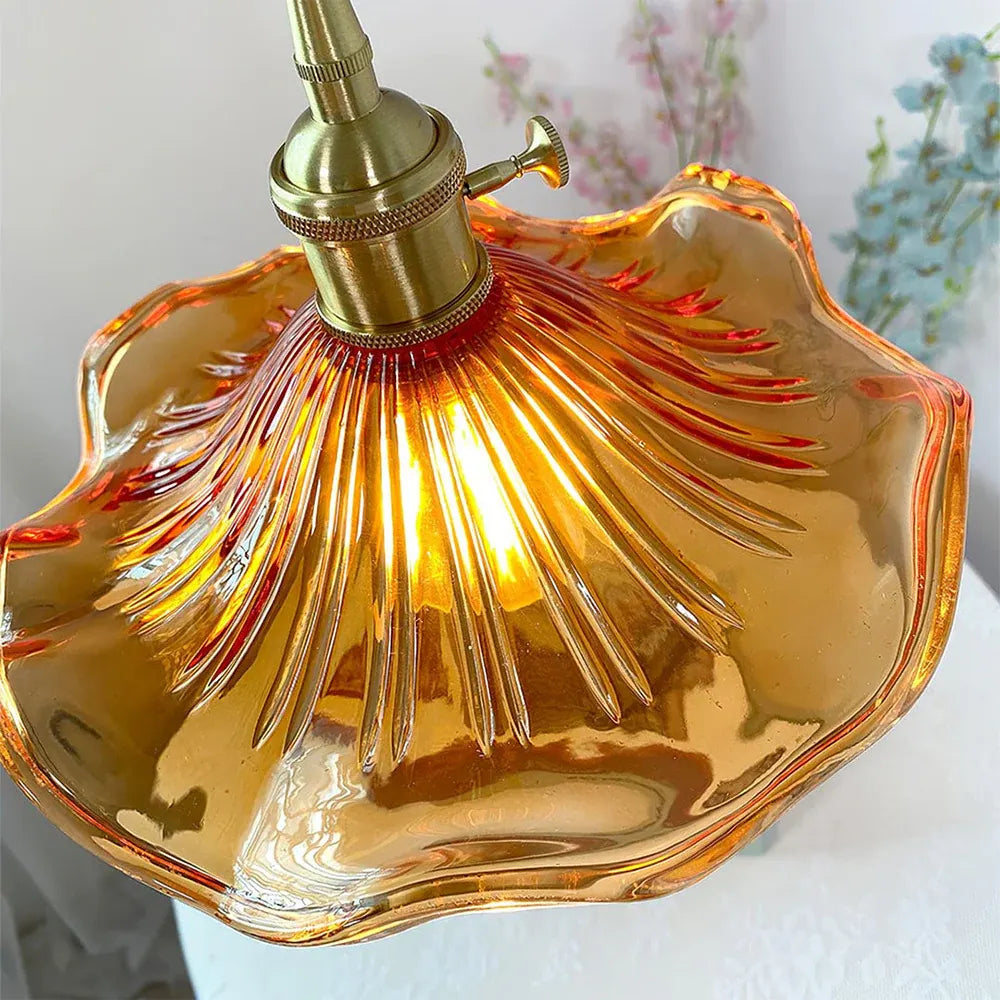 Elegant Flower Glass LED Pendant Light for Stylish Room Illumination