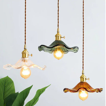 Elegant Flower Glass LED Pendant Light for Stylish Room Illumination