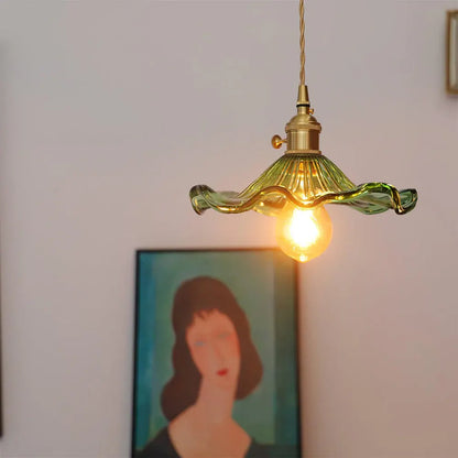 Elegant Flower Glass LED Pendant Light for Stylish Room Illumination