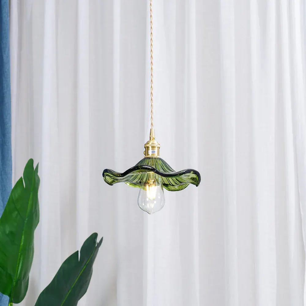 Elegant Flower Glass LED Pendant Light for Stylish Room Illumination